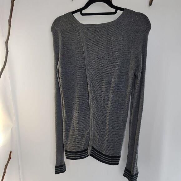 Rag and Bone jean gray open knit sweater - Picture 3 of 8